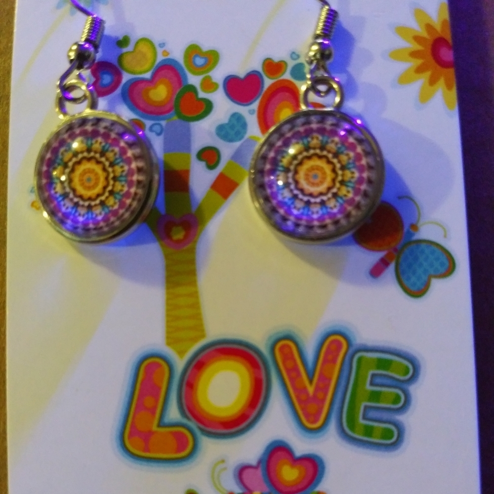 Handmade cabochon earrings